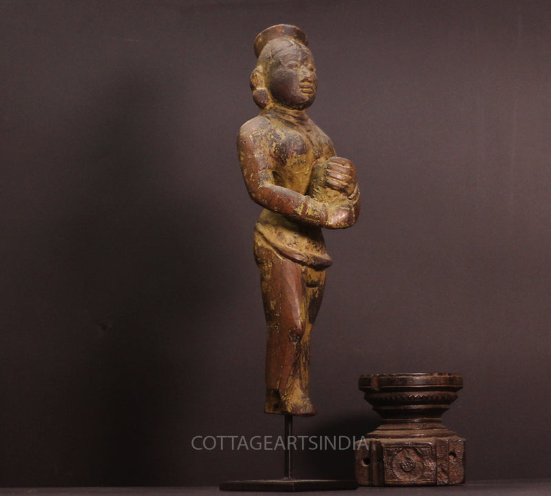 Vintage Wood / Resin Lady Figure