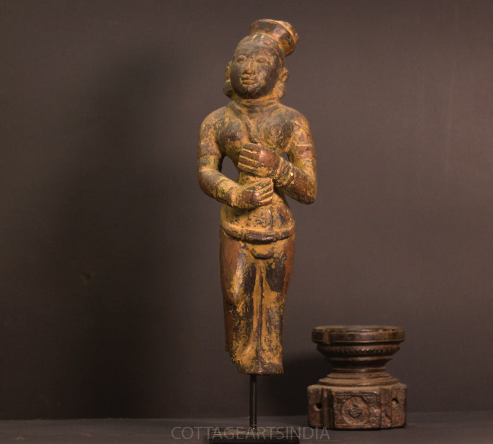 Vintage Wood / Resin Lady Figure