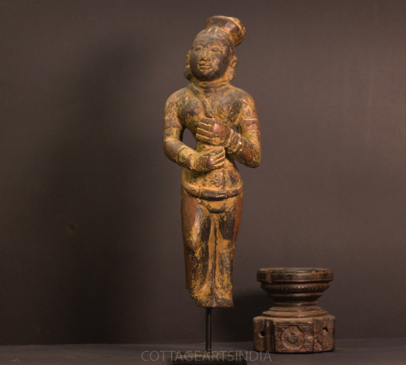 Vintage Wood / Resin Lady Figure