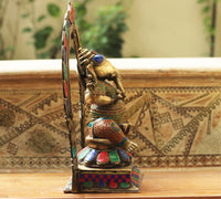 Brass Stonework Prabhawali Ganesh