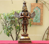 Brass Garuda Standing 25"