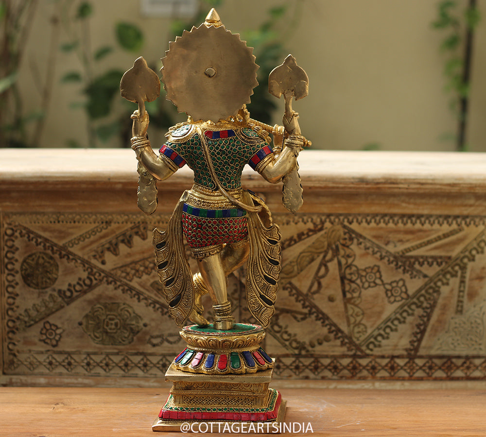 Brass Stonework Krishna