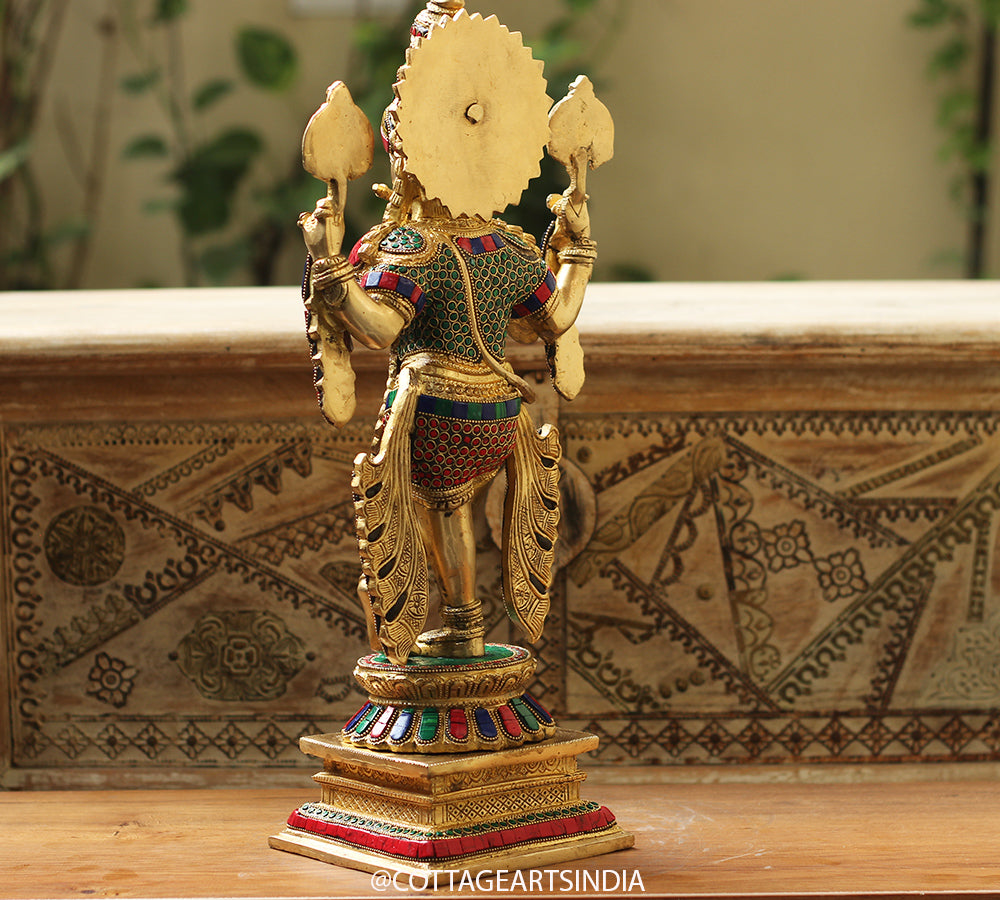 Brass Stonework Krishna