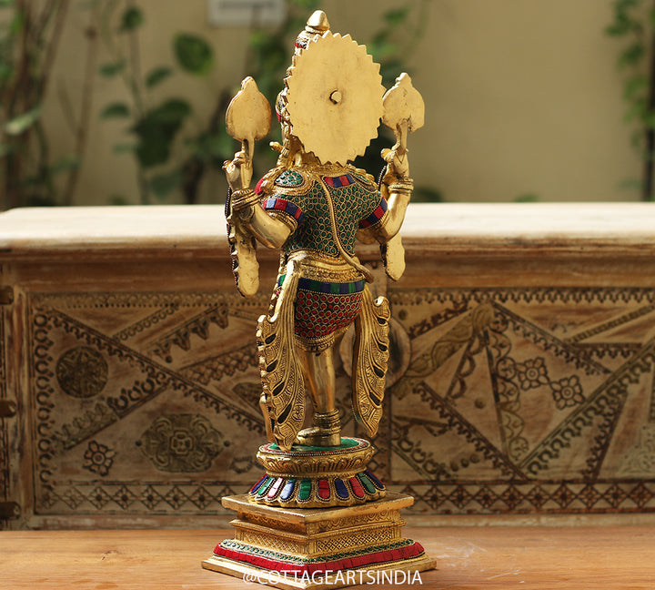 Brass Stonework Krishna
