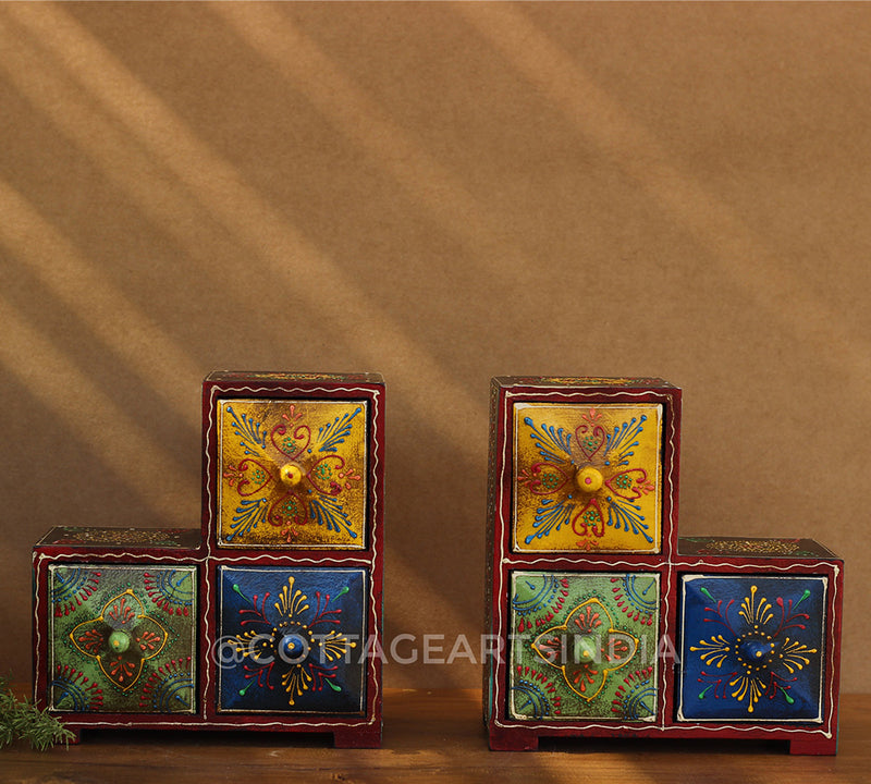Wooden Storage Box Bookends