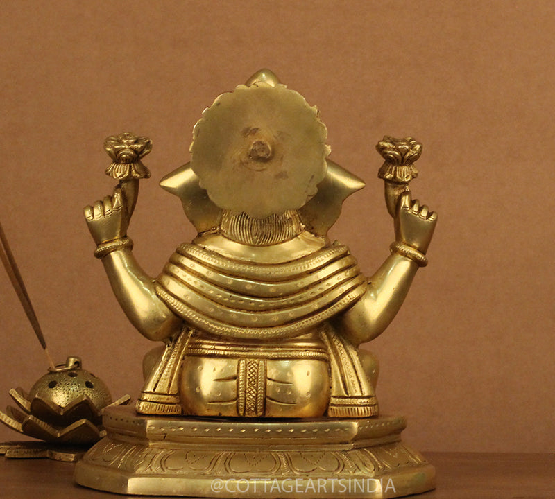 Brass Ganesh 8"