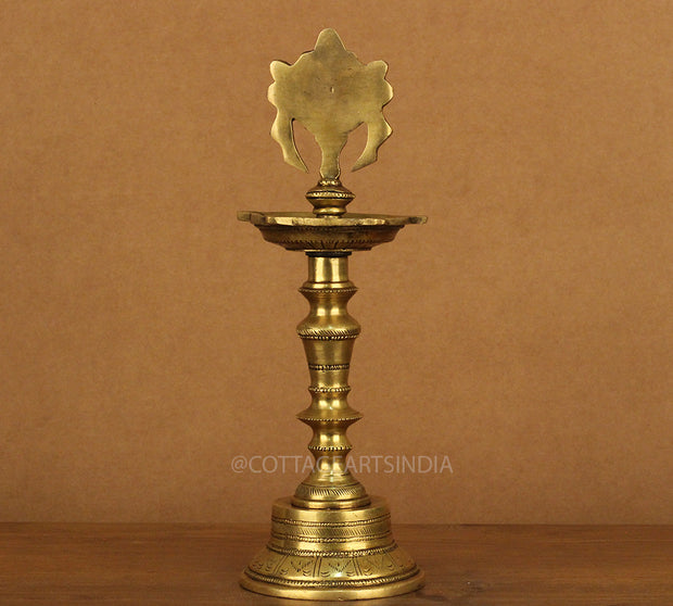 Brass Vilakku Lamp 12"
