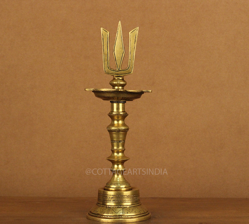 Brass Vilakku Lamp 12"