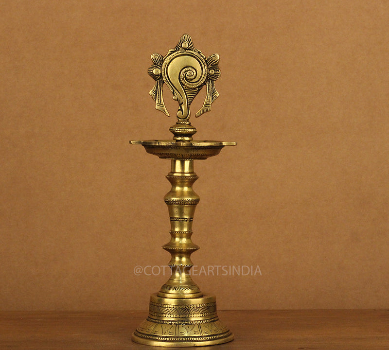 Brass Vilakku Lamp 12"