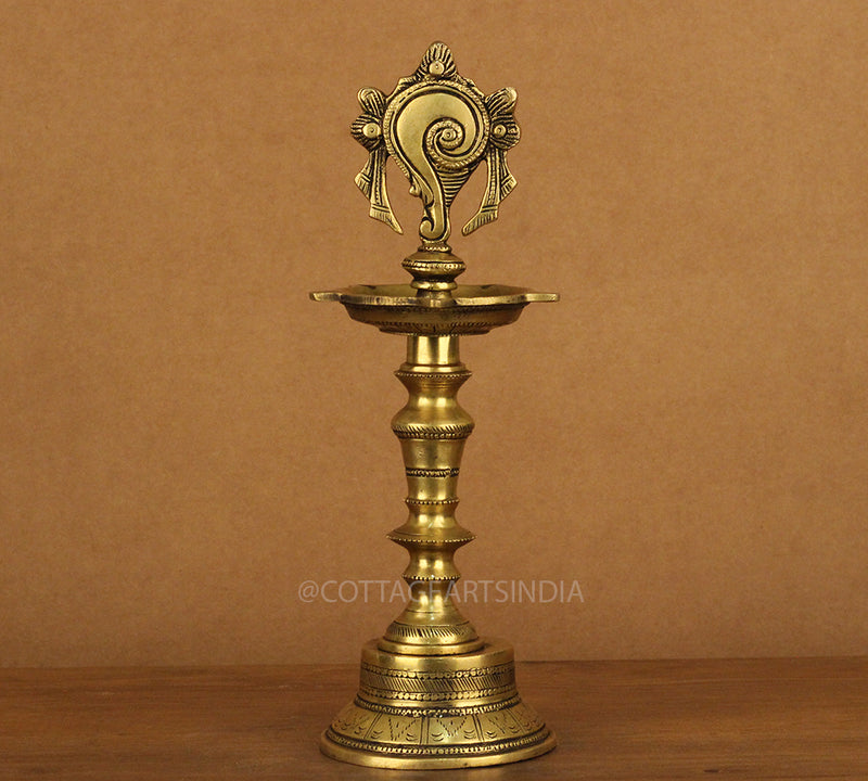 Brass Vilakku Lamp 12"