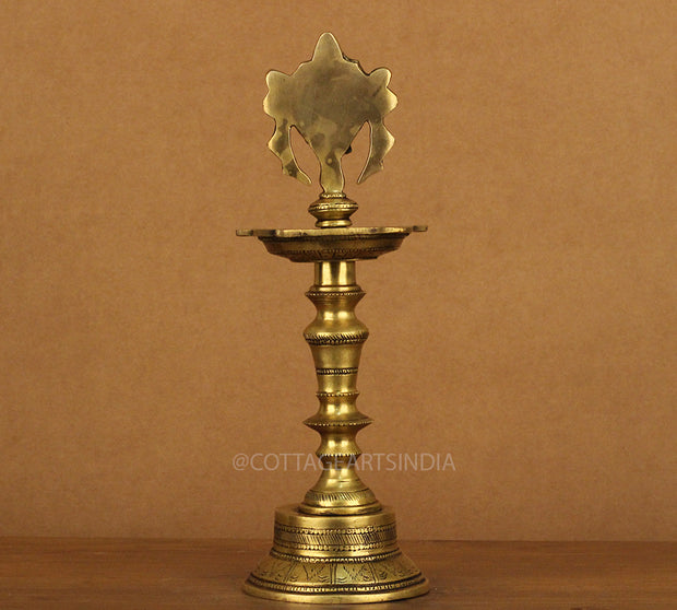 Brass Vilakku Lamp 12"