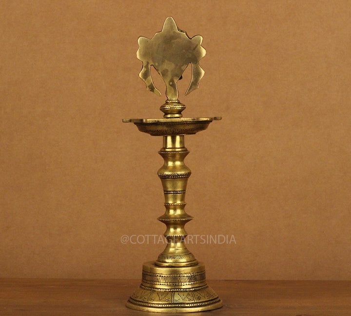 Brass Vilakku Lamp 12"