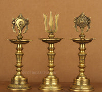 Brass Vilakku Lamp 12"