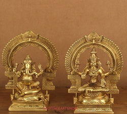 Brass Ganesh Laxmi