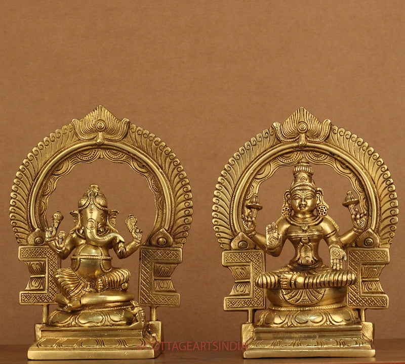 Brass Ganesh Laxmi