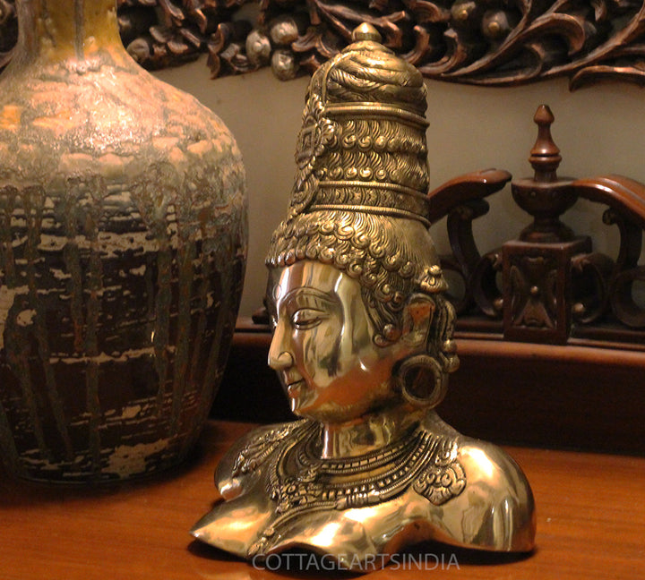 Brass Parvati Bust