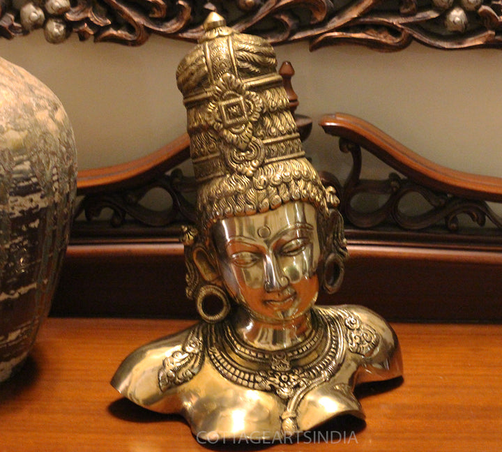 Brass Parvati Bust