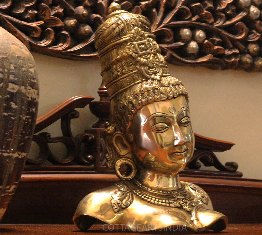 Brass Parvati Bust