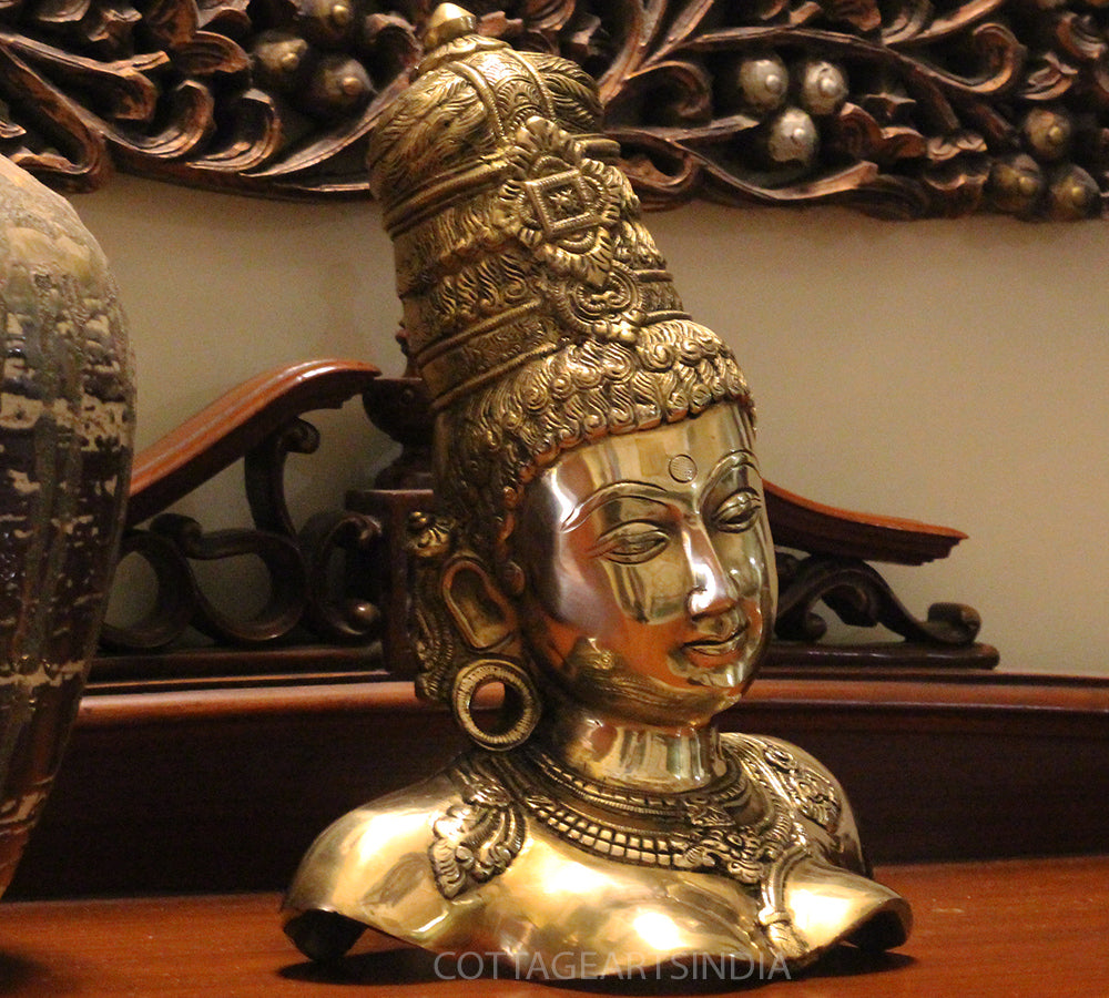 Brass Parvati Bust