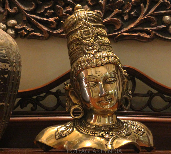 Brass Parvati Bust