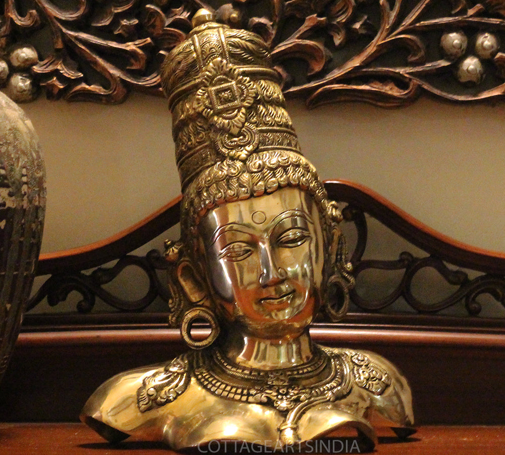Brass Parvati Bust