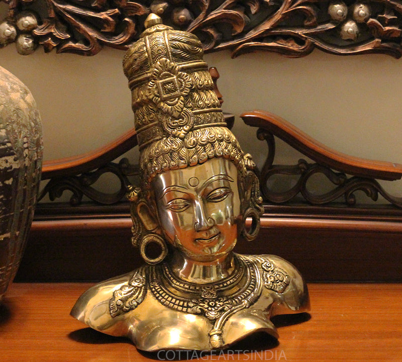 Brass Parvati Bust