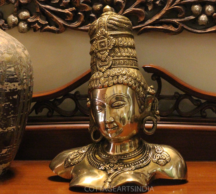 Brass Parvati Bust