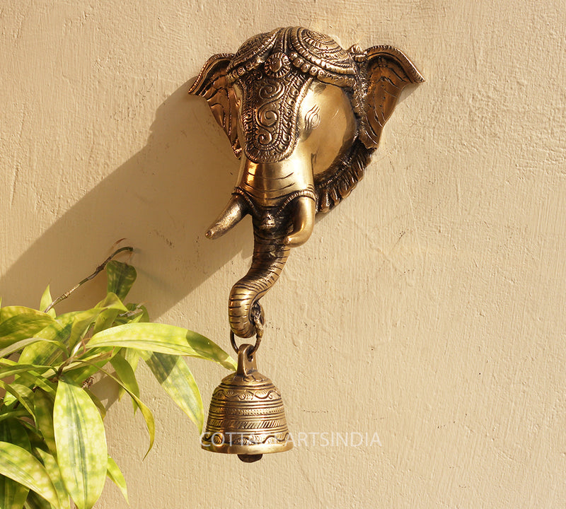 Hanging Bell - Brass Wall Hanging - Decorative and Religious