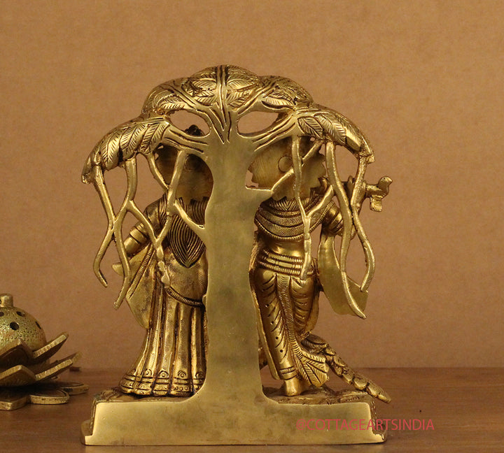 Brass Radha Krishna Tree