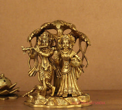 Brass Radha Krishna Tree