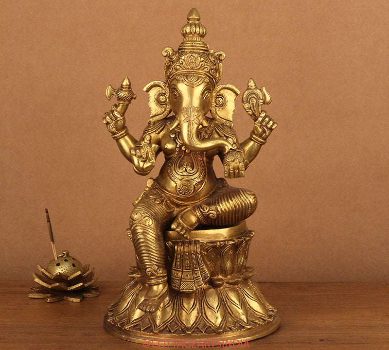 Ganesh Brass Altar Bell – Happy Buddha UK