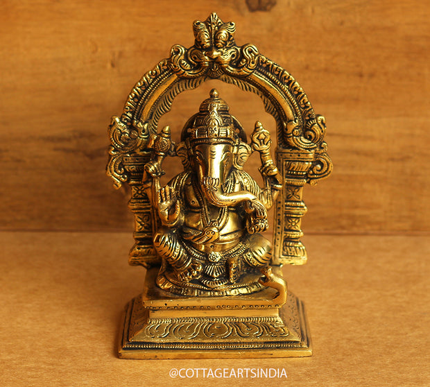 Brass Ganesh With Prabhaval