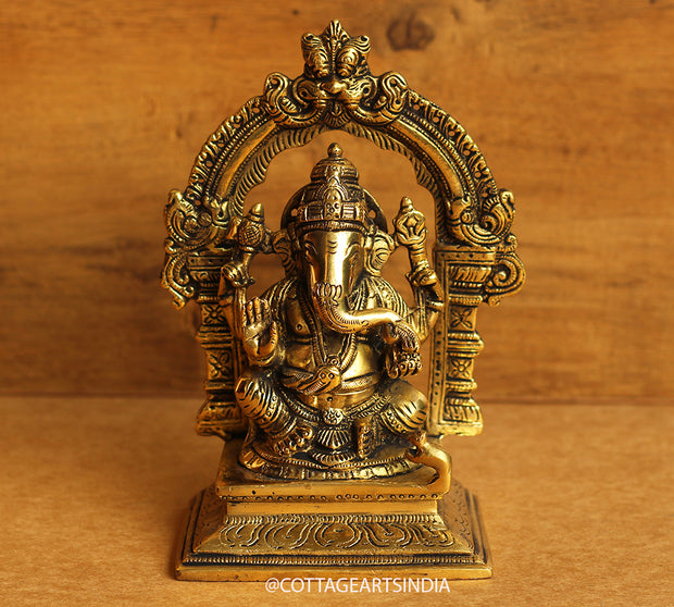 Brass Ganesh With Prabhaval