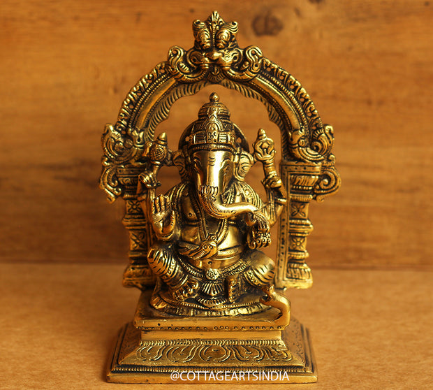 Brass Ganesh With Prabhaval