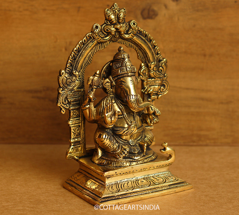 Brass Ganesh With Prabhaval