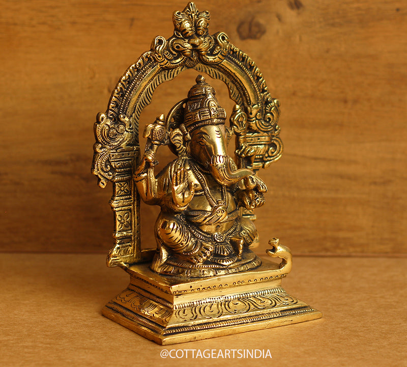 Brass Ganesh With Prabhaval