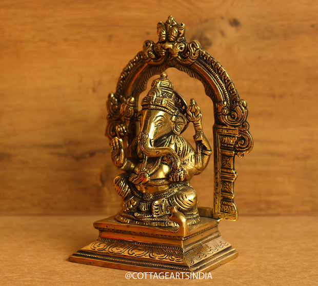 Brass Ganesh With Prabhaval
