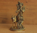 Brass Krishna and Cow