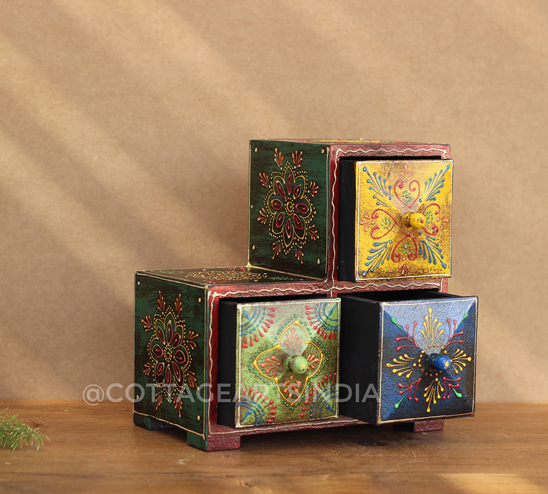 Wooden Storage Box Bookends