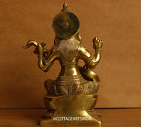 Brass Saraswati Fine Carving