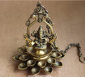 Brass Ganesh 20 Diya Hanging