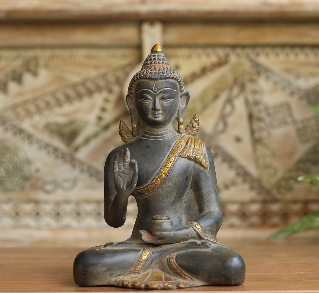 Brass Buddha Rustic Finish