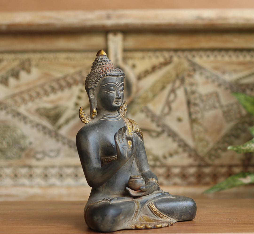 Brass Buddha Rustic Finish