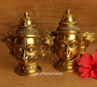 Brass Shiva and Gauri  Mukhlingam