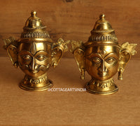 Brass Shiva and Gauri  Mukhlingam