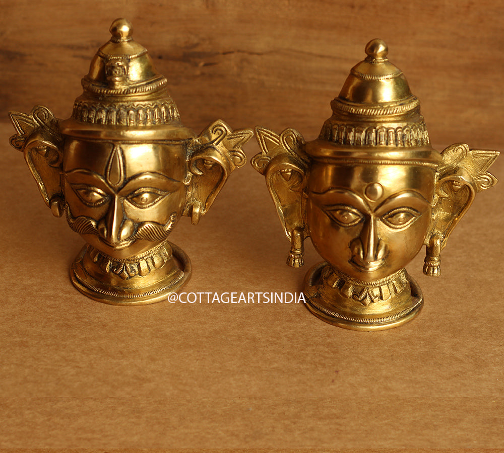 Brass Shiva and Gauri  Mukhlingam