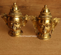 Brass Shiva and Gauri  Mukhlingam