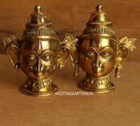 Brass Shiva and Gauri  Mukhlingam