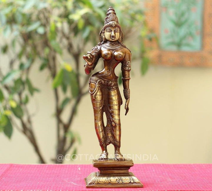 Brass Uma Parameshwari Parvati 13"