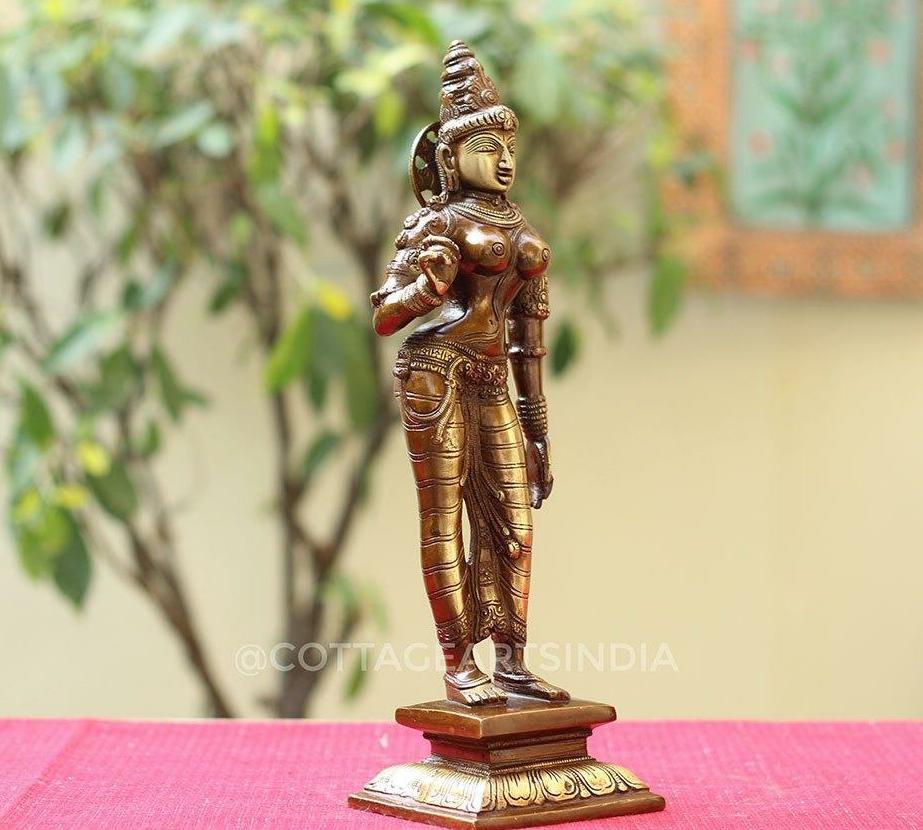 Brass Uma Parameshwari Parvati 13"
